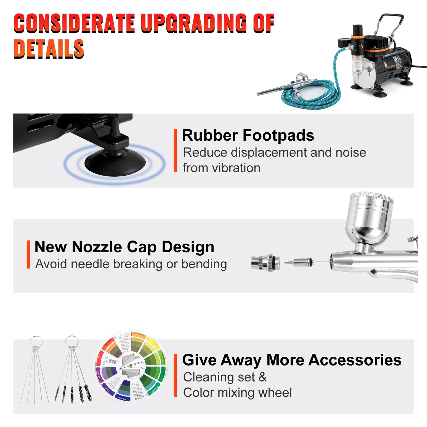 SucceBuy Dual-Action Airbrush 120W Spray Gun Painting Set