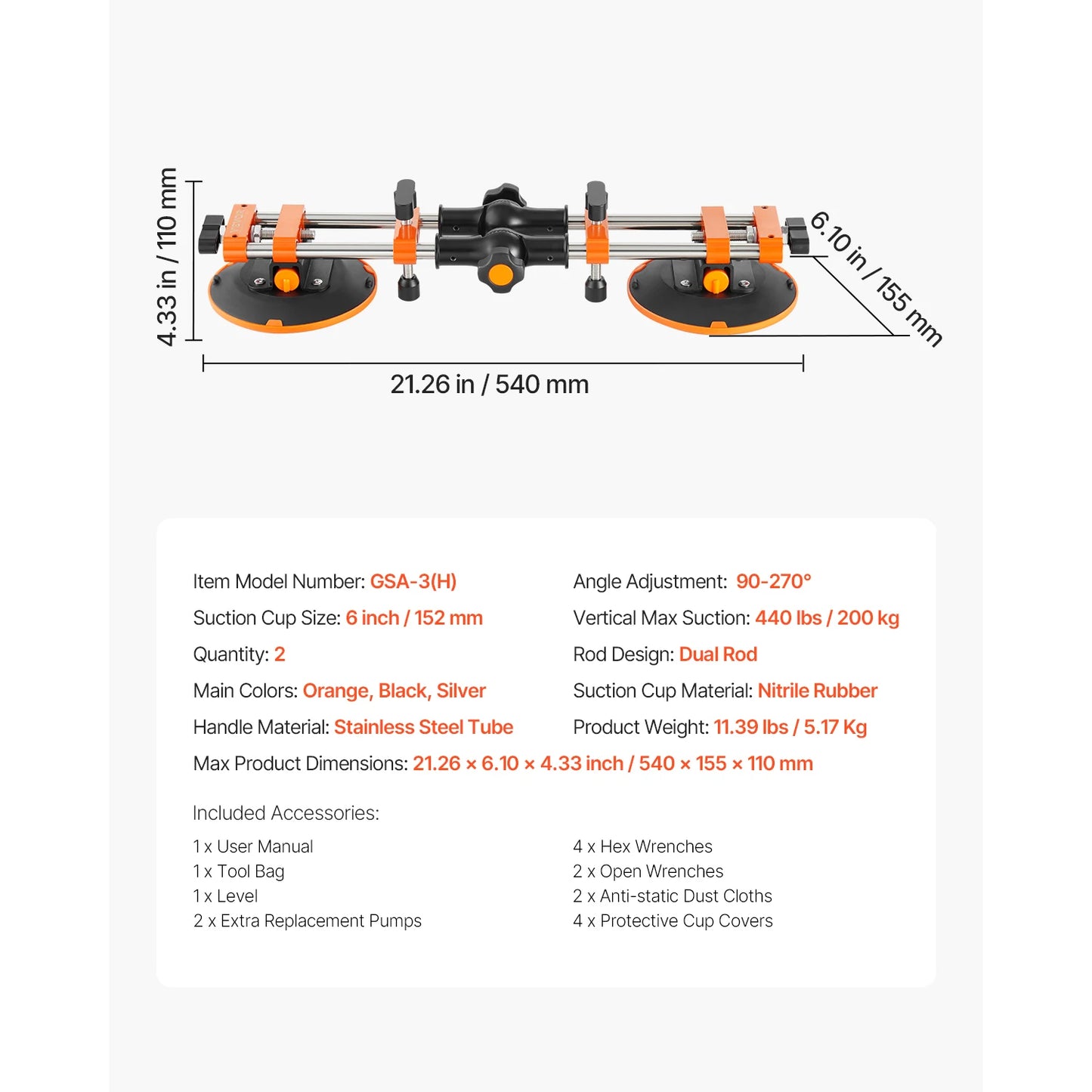 VEVOR 2 Pack Seam Setter For Tile Joining And Leveling