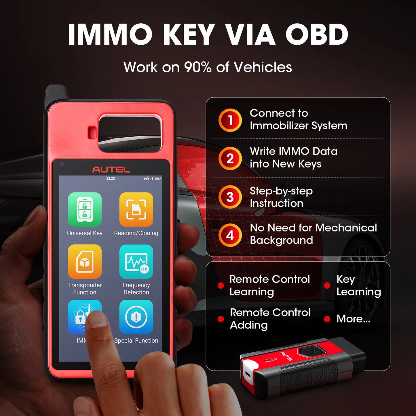 Autel MaxiIM KM100 Key Fob Programmer Immo Tool Kit