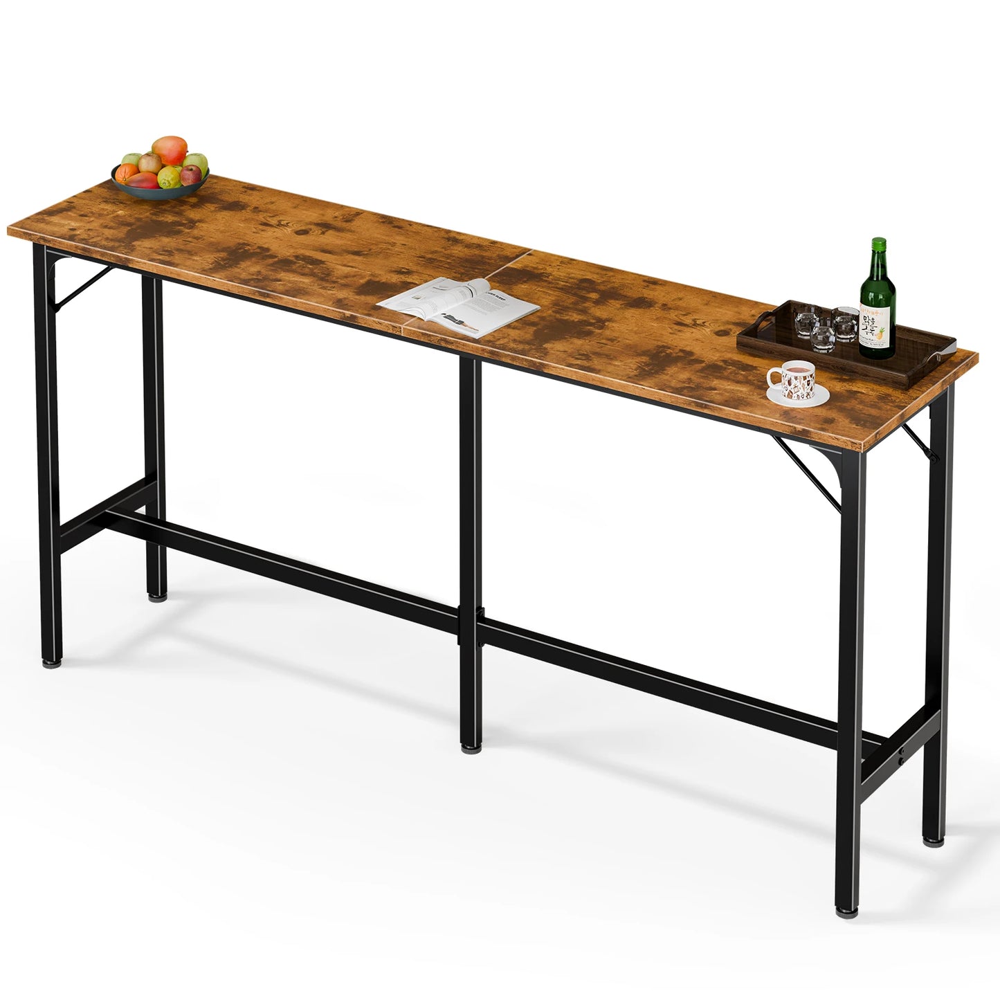 JHK Rectangular High Top Coffee Table For Living Room Decor