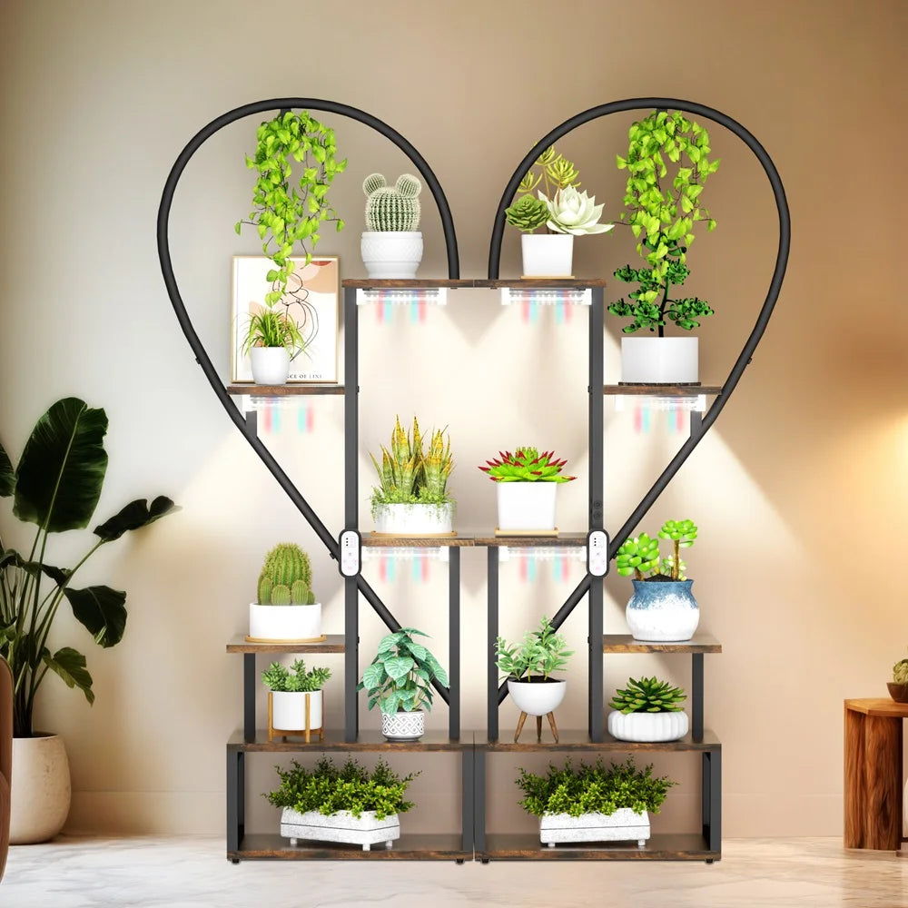 Wisfor 6 Tier Plant Display Shelf With Grow Lights