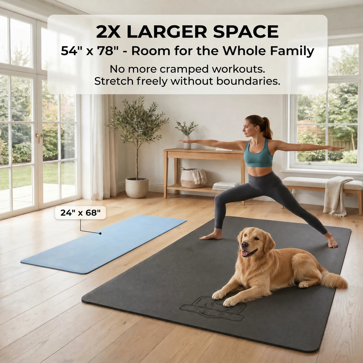 Hapbear Premium TPE Yoga Mat With Non Slip Portable Design