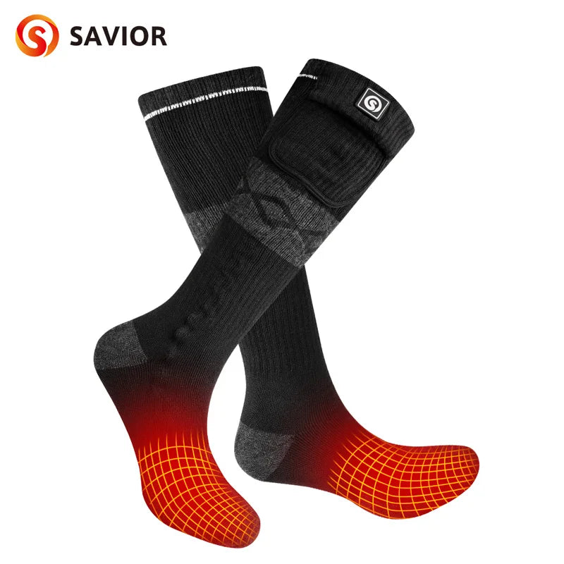 Savior Heat Electric Heated Socks With Three Level Temperature Control