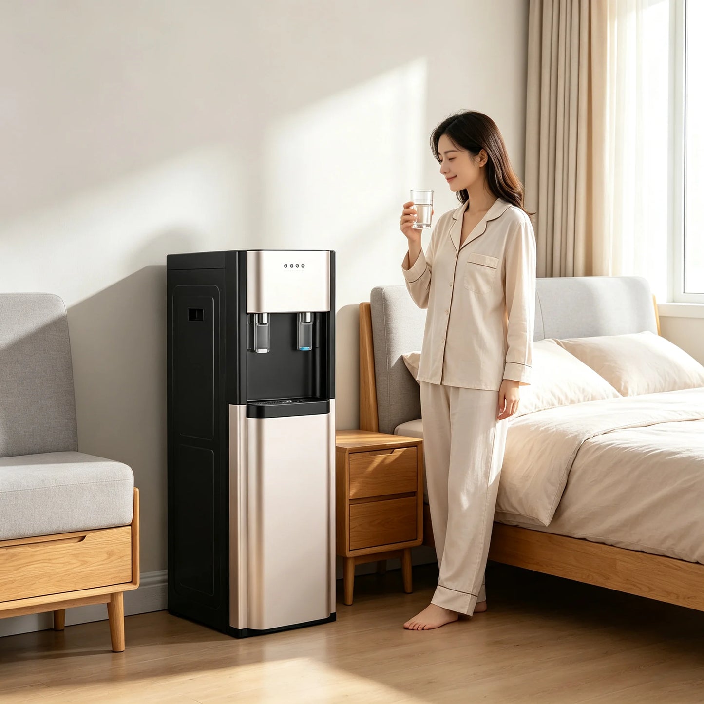 Bottom Loading Water Dispenser With 450W Heating And 70W Cooling