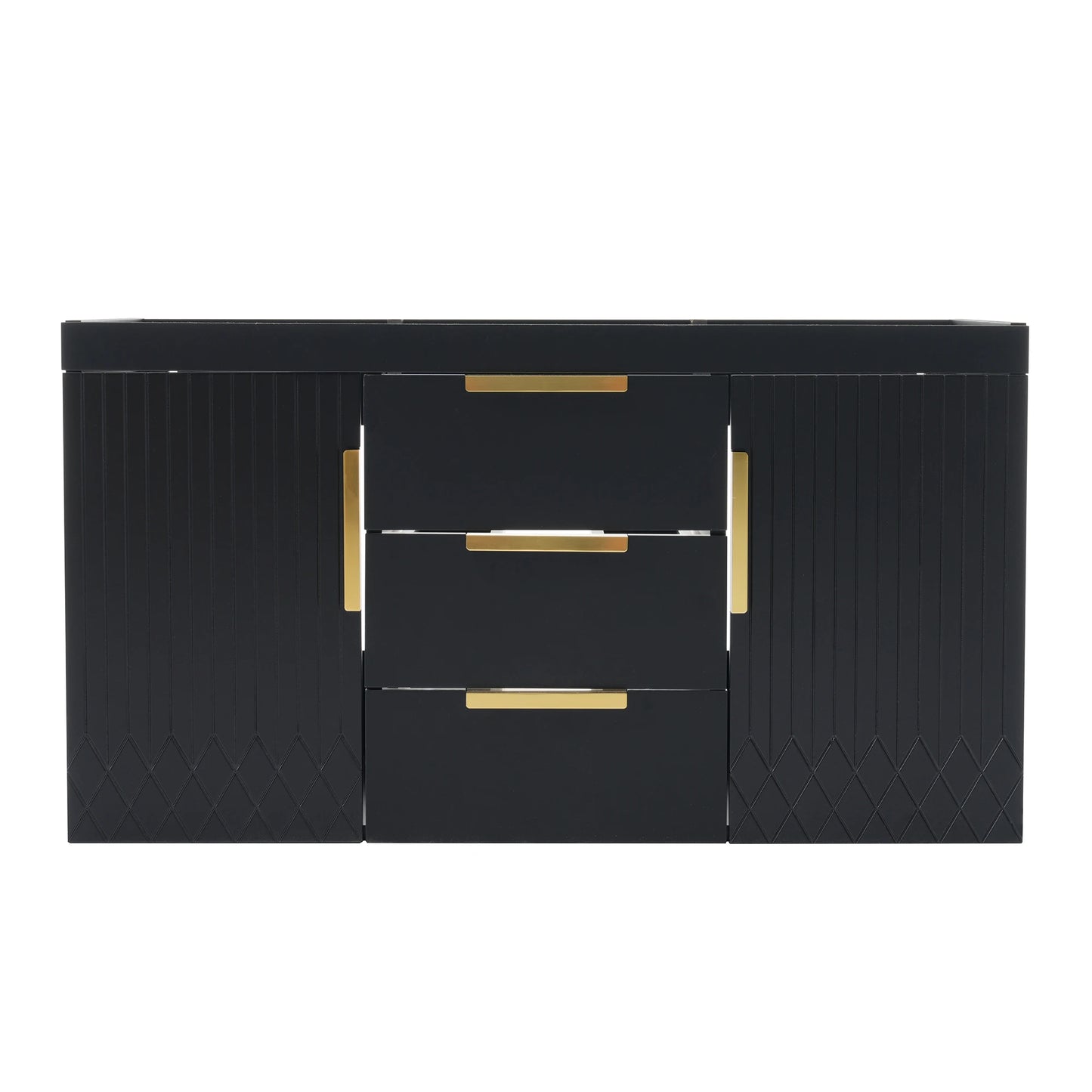 Wall Mounted Bathroom Vanity Without Sink With Two Drawers