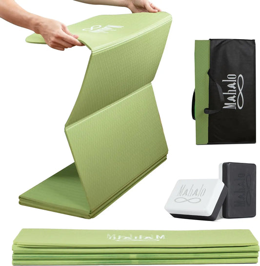 Foldable Yoga Mat With Carry Bag For Yoga And Pilates