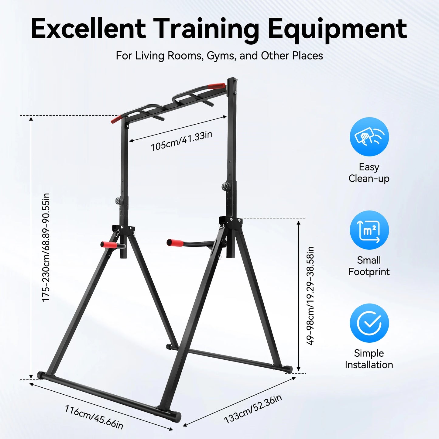 Adjustable Pull Up Bar With Parallel Bars Home Gym Station