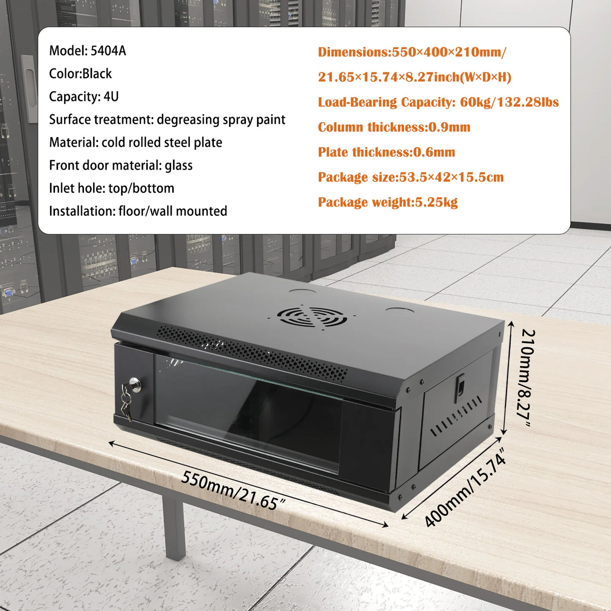 Professional Wall Mount Server Rack Cabinet Network Enclosure
