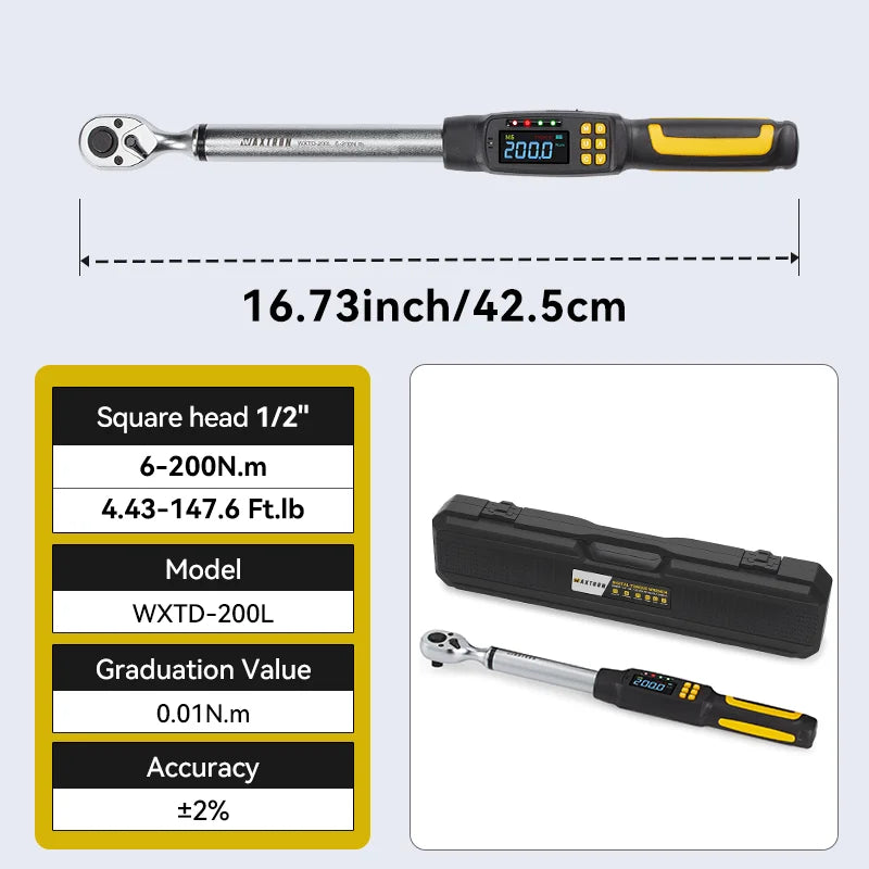 Waxtron Digital Torque Wrench With 2 Percent Accuracy