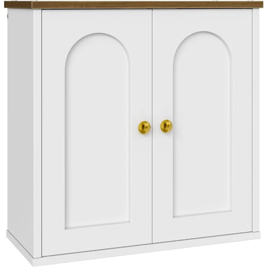 XIUWO Bathroom Wall Cabinet With Adjustable Shelves Farmhouse Style