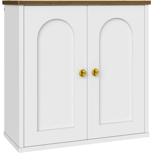 XIUWO Bathroom Wall Cabinet With Adjustable Shelves Farmhouse Style