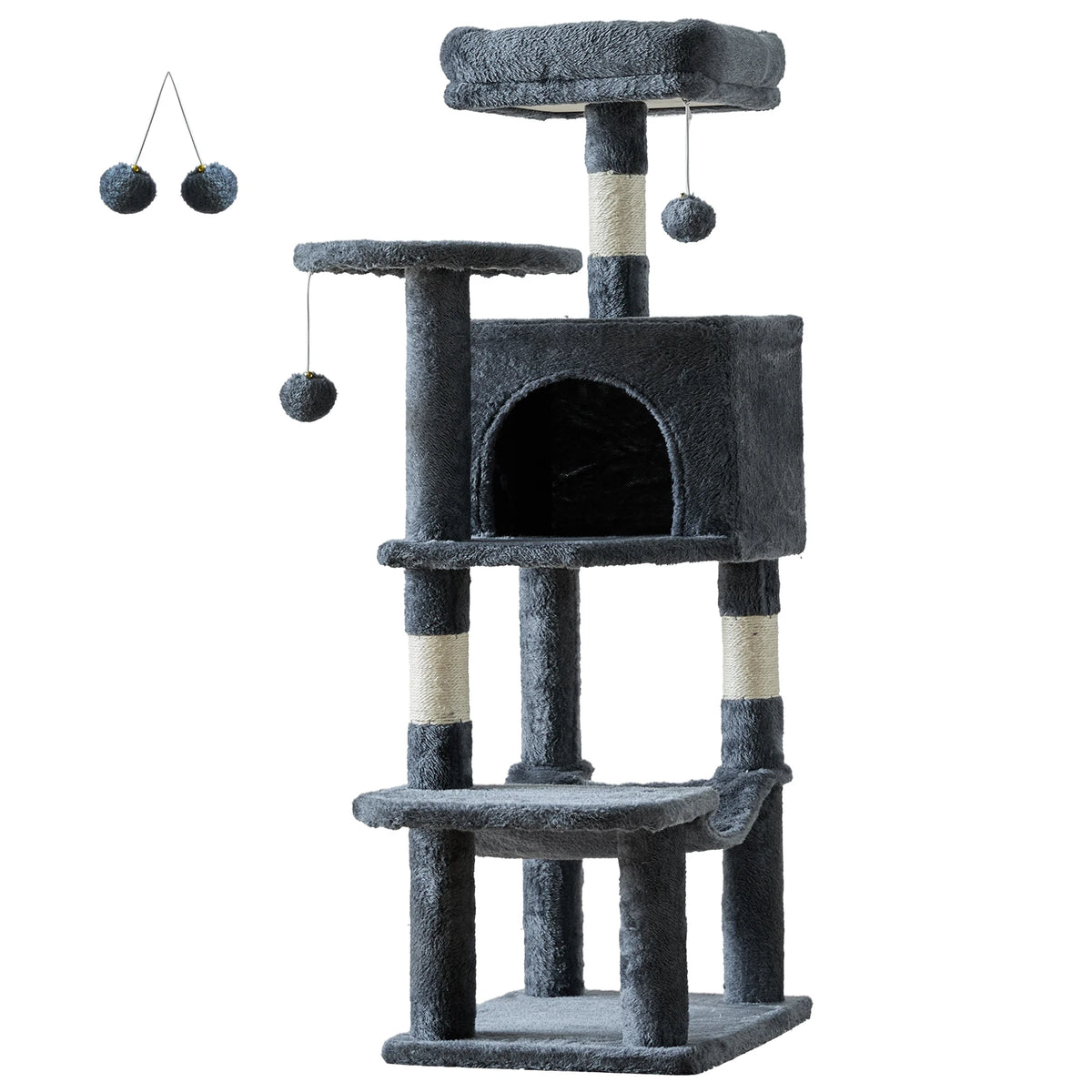 JHK Multi Level Cat Tree With Natural Sisal Scratching Posts
