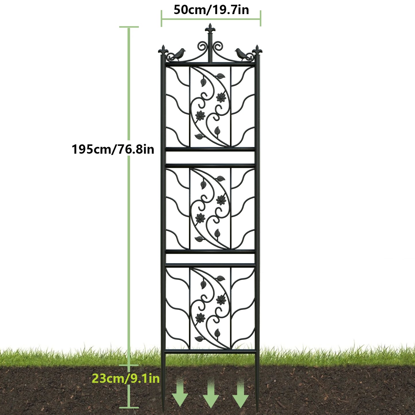 Garden Trellis Fence Panel Outdoor Metal Lattice For Climbing Plants