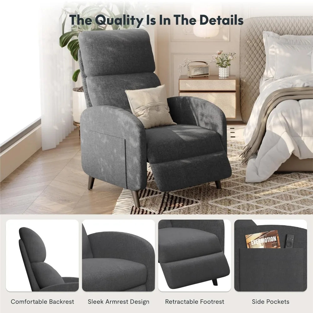 XIAOLANG Recliner Chair For Adults With Side Pockets