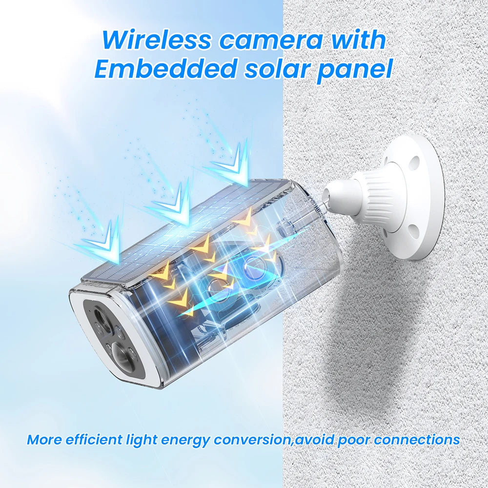 ANRAN 2K Solar Camera Set Quad Pack Home Security WirelessConnectivity