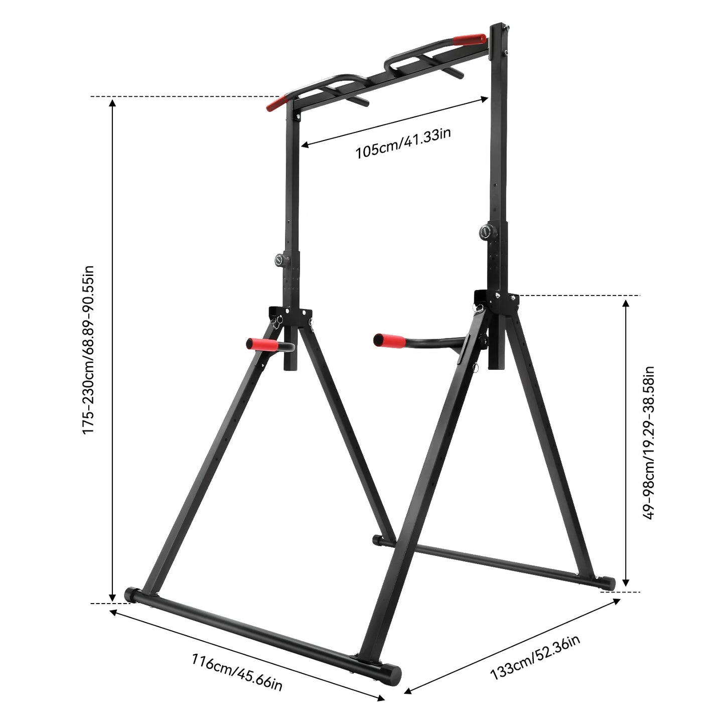 Adjustable Pull Up Bar With Parallel Bars Home Gym Station