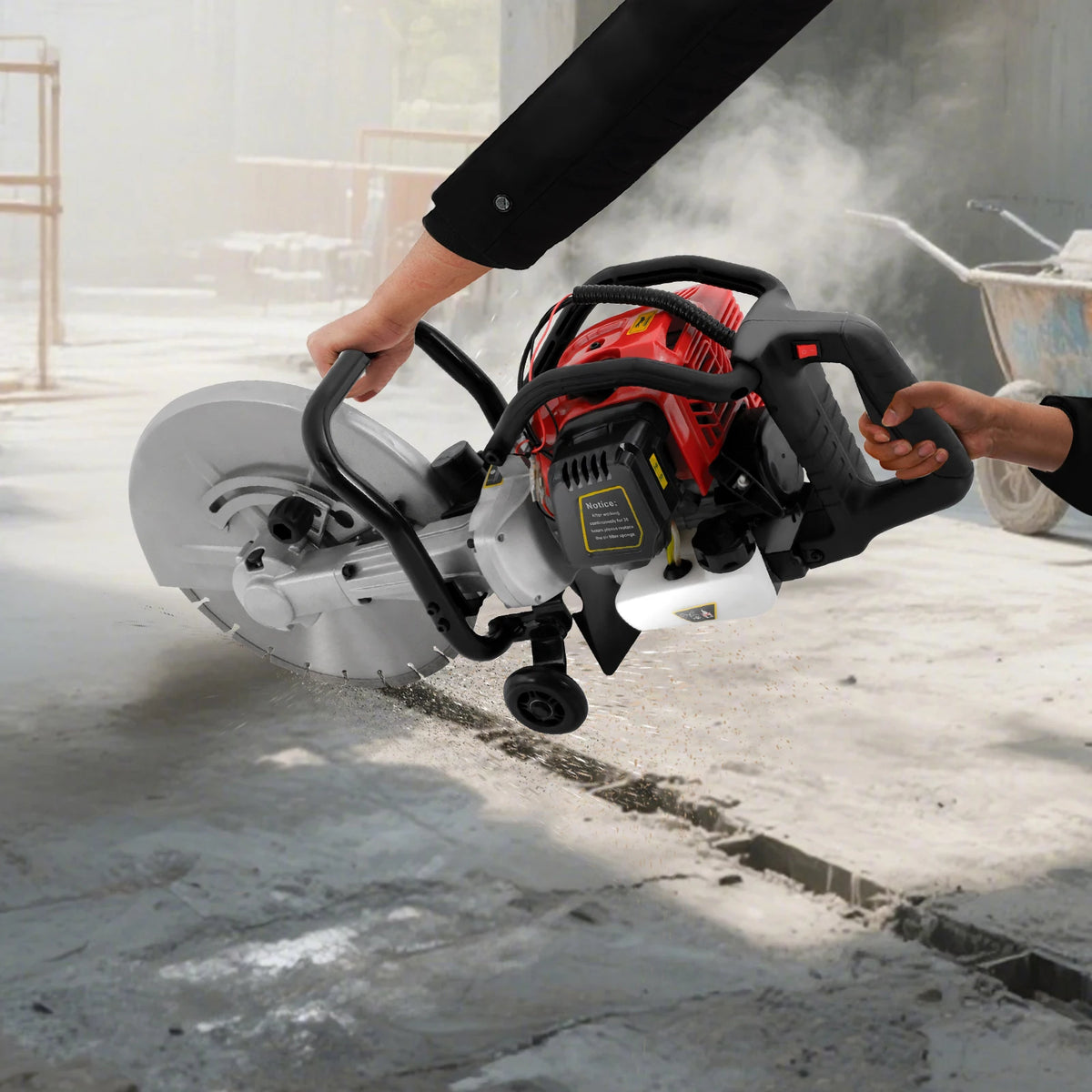 CNCEST Gas Concrete Cutting Saw 52cc 2-Stroke For Cement