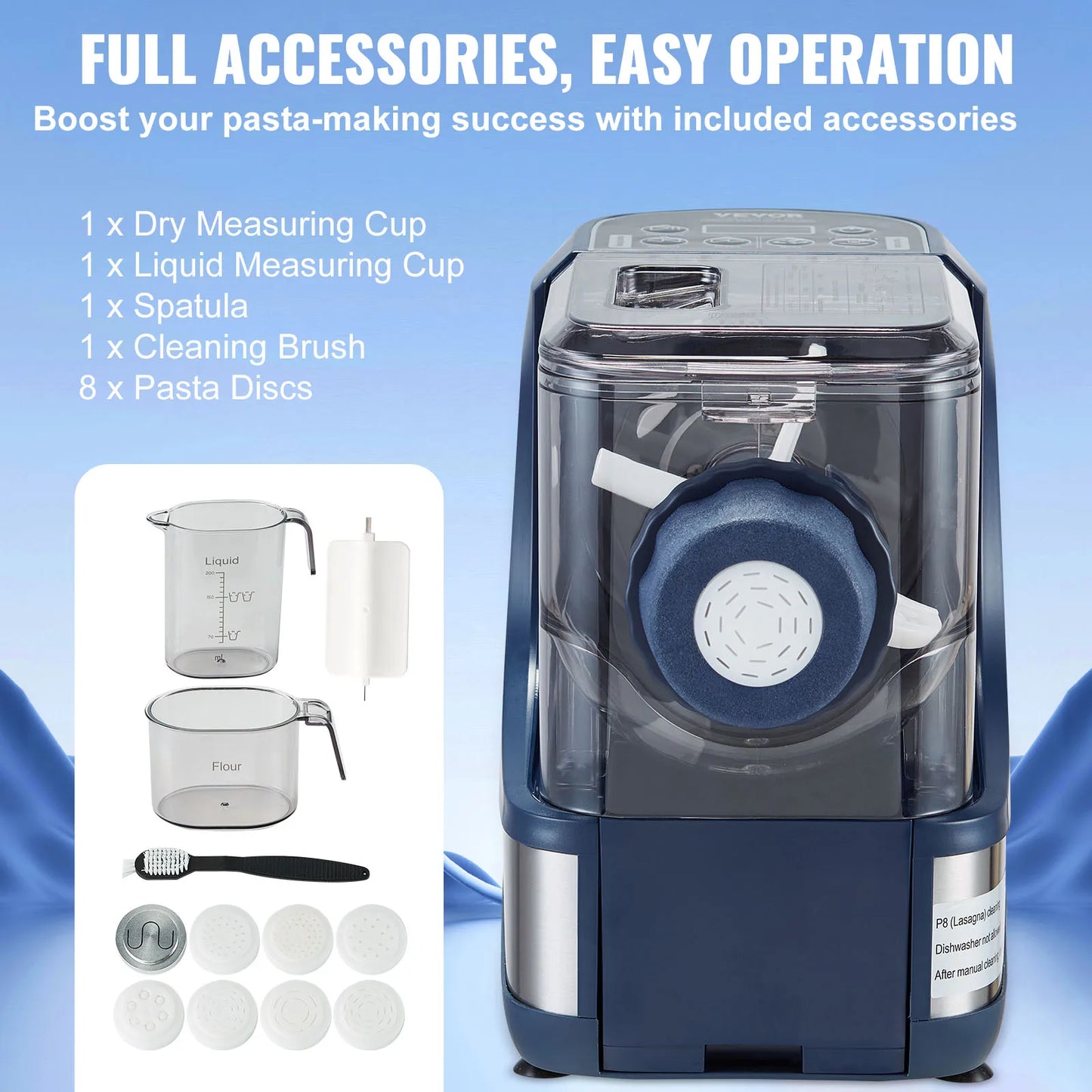 SucceBuy Automatic Pasta Maker With 4 Modes And 500G Capacity