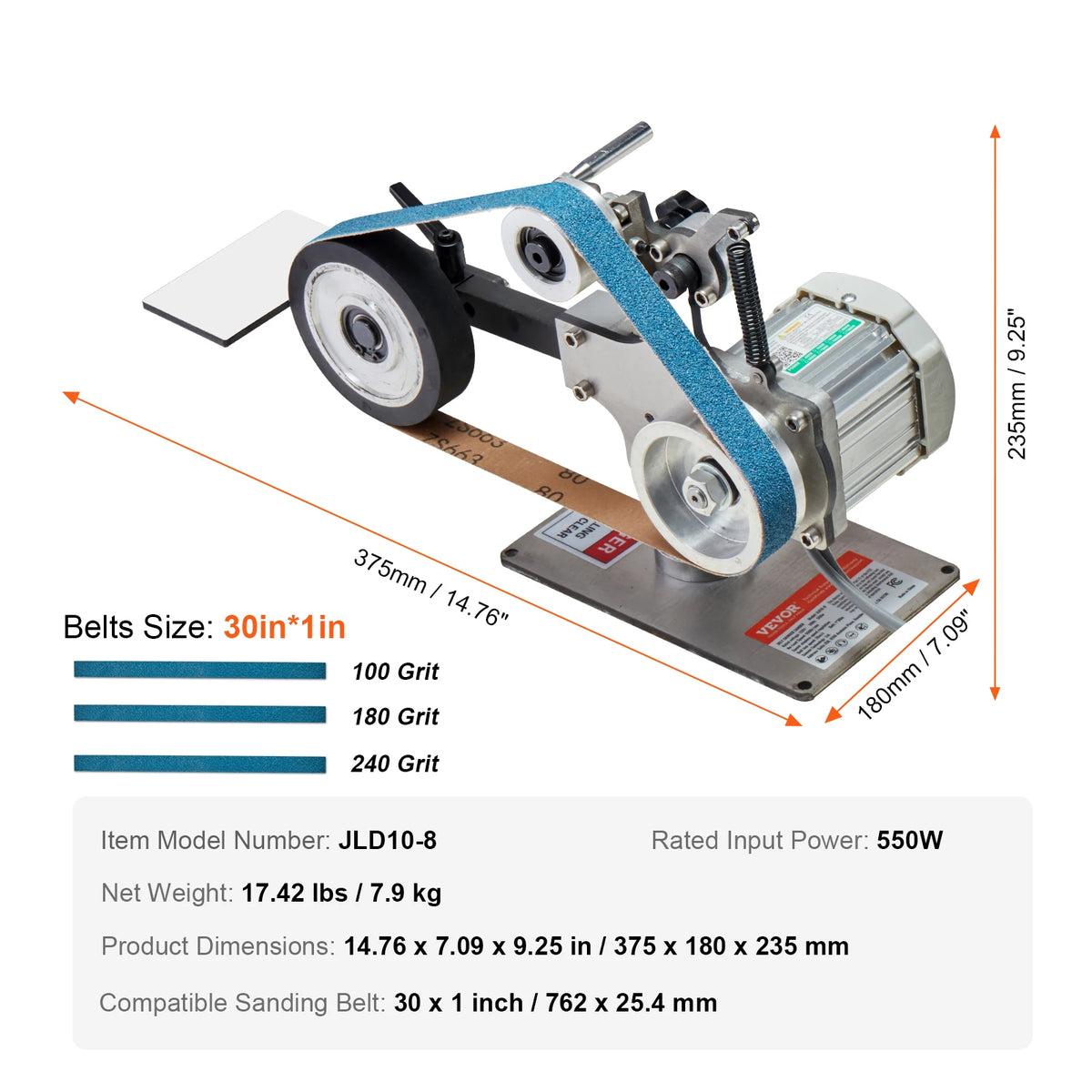 SucceBuy Variable Speed Belt Grinder Sander For Metalworking
