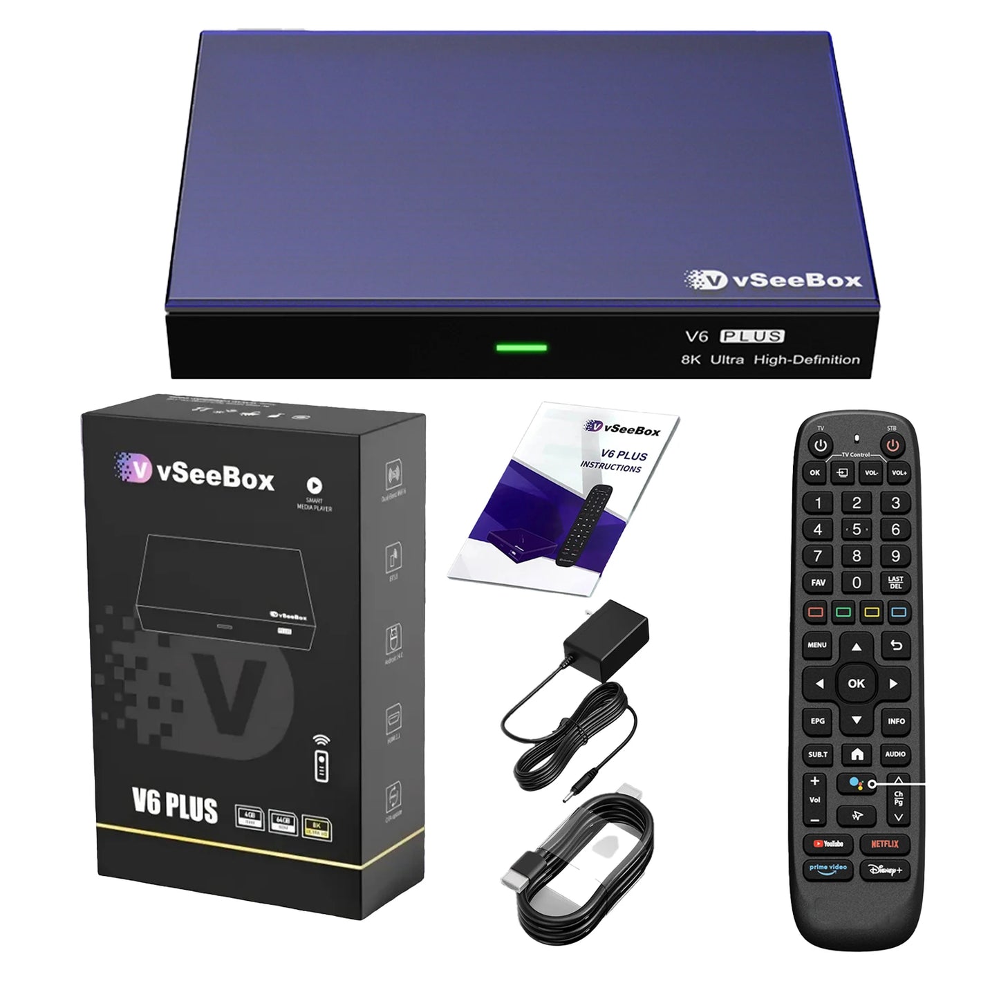 JISYONK V6 Plus 8K Voice Control Smart Set Top Box