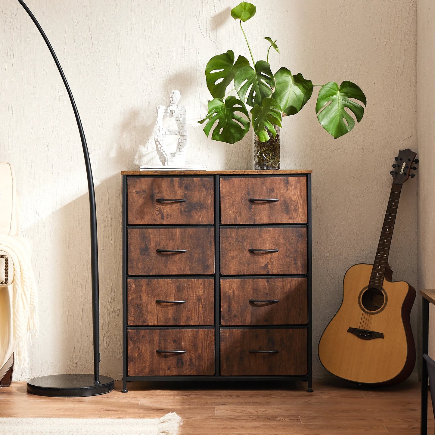 MCQ 8 Drawer Fabric Cabinet For Living Room And Storage