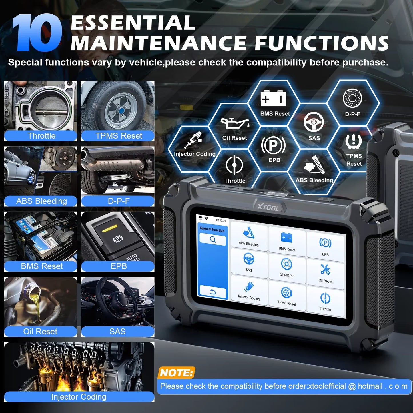 XTOOL D5 OBD2 Diagnostic Tool VIN Scanner Lifetime Free Update