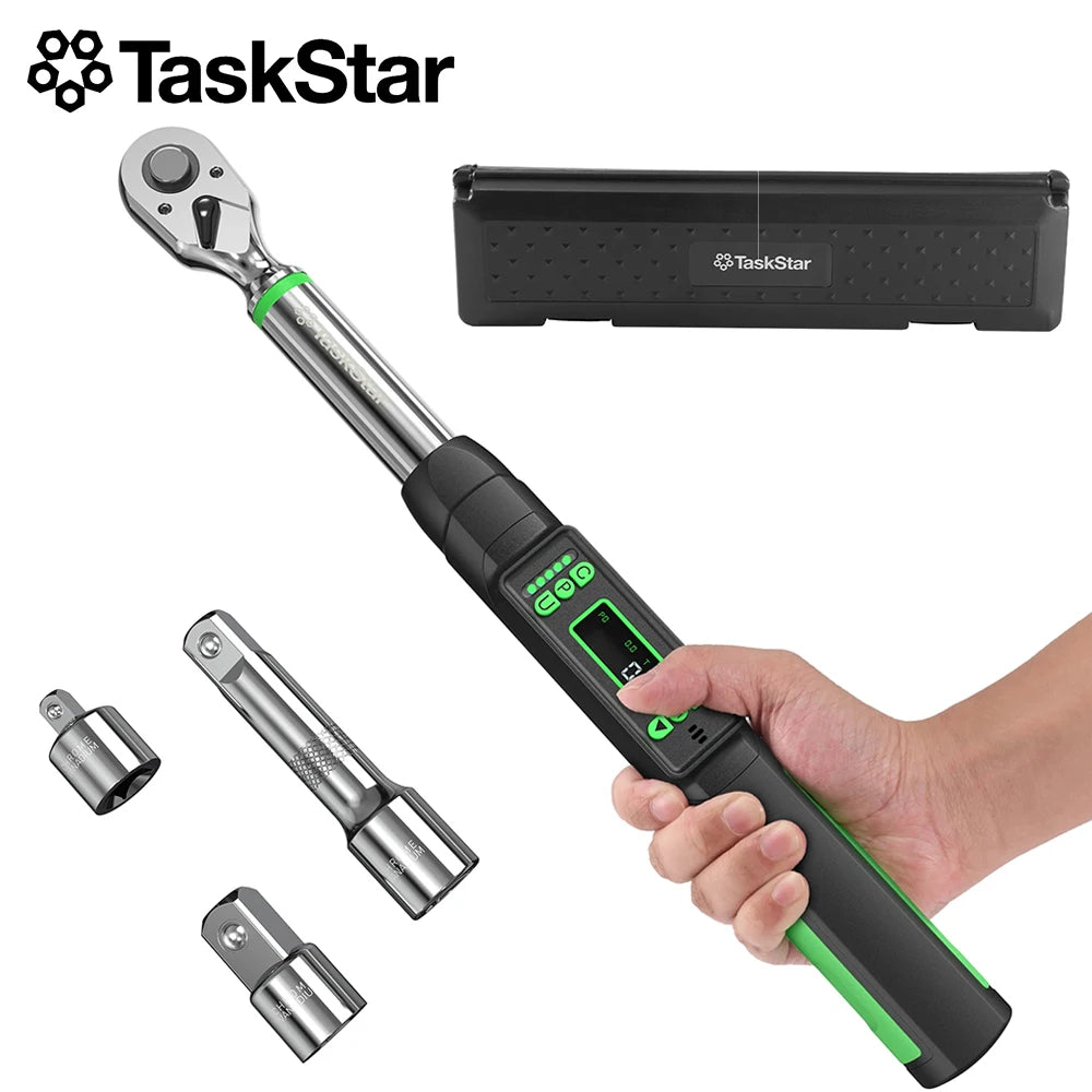 TaskStar Digital Torque Wrench With Adapters For Automotive Repair