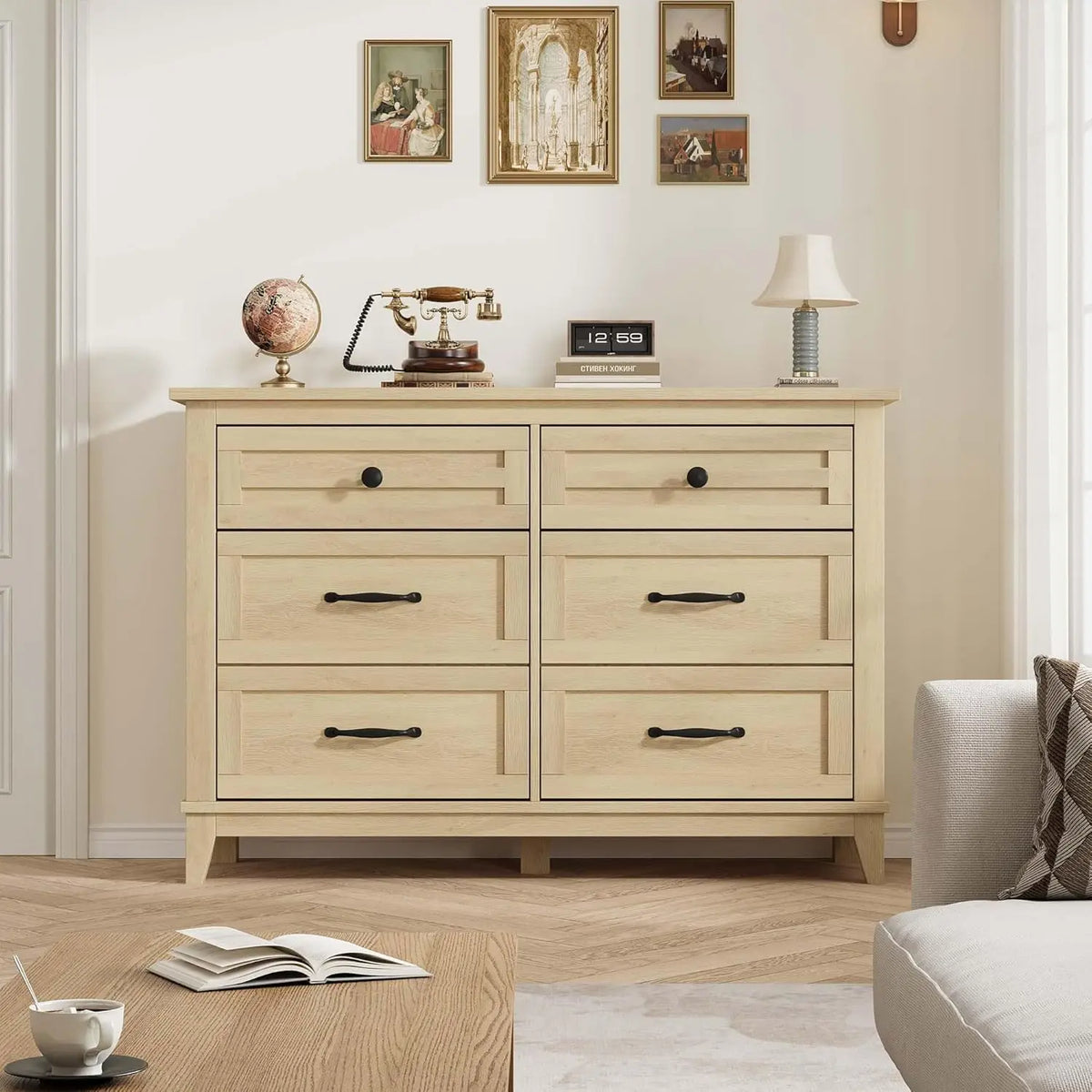 HobbyLane Wooden Dresser With Spacious Storage Drawers