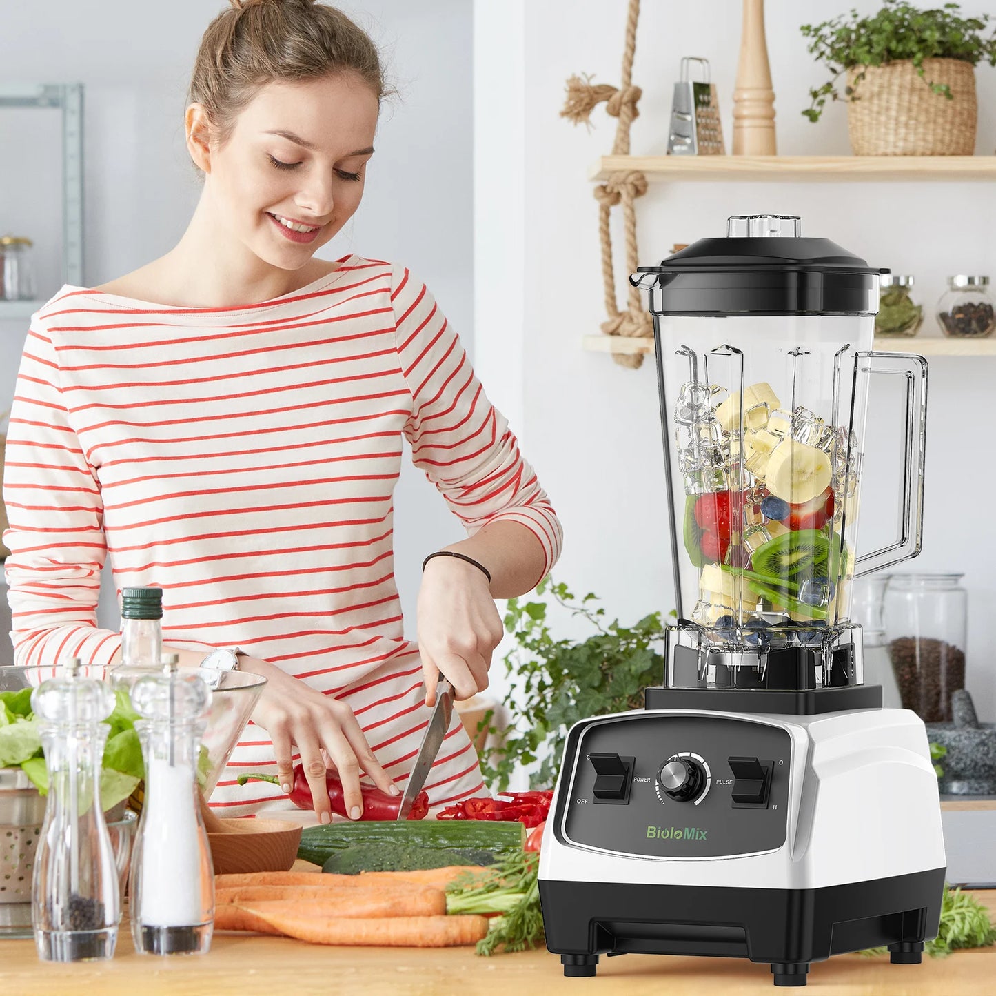 Biolomix BPA Free 2200W Heavy Duty Blender Mixer Juicer
