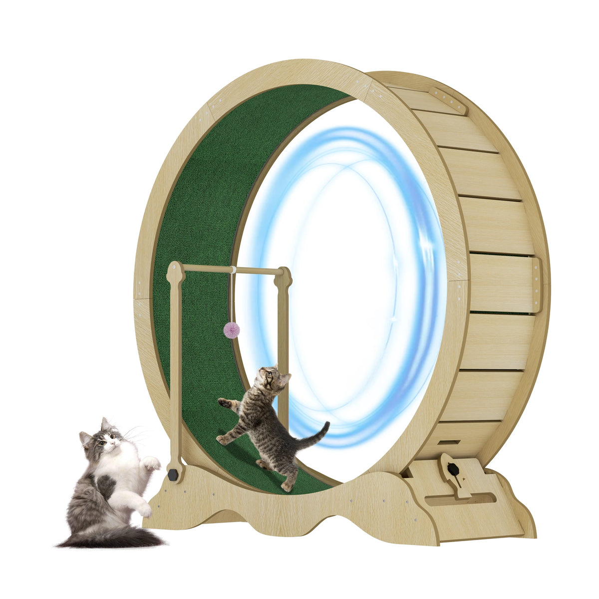Quiet Indoor Cat Exercise Wheel With Detachable Carpet For Fitness
