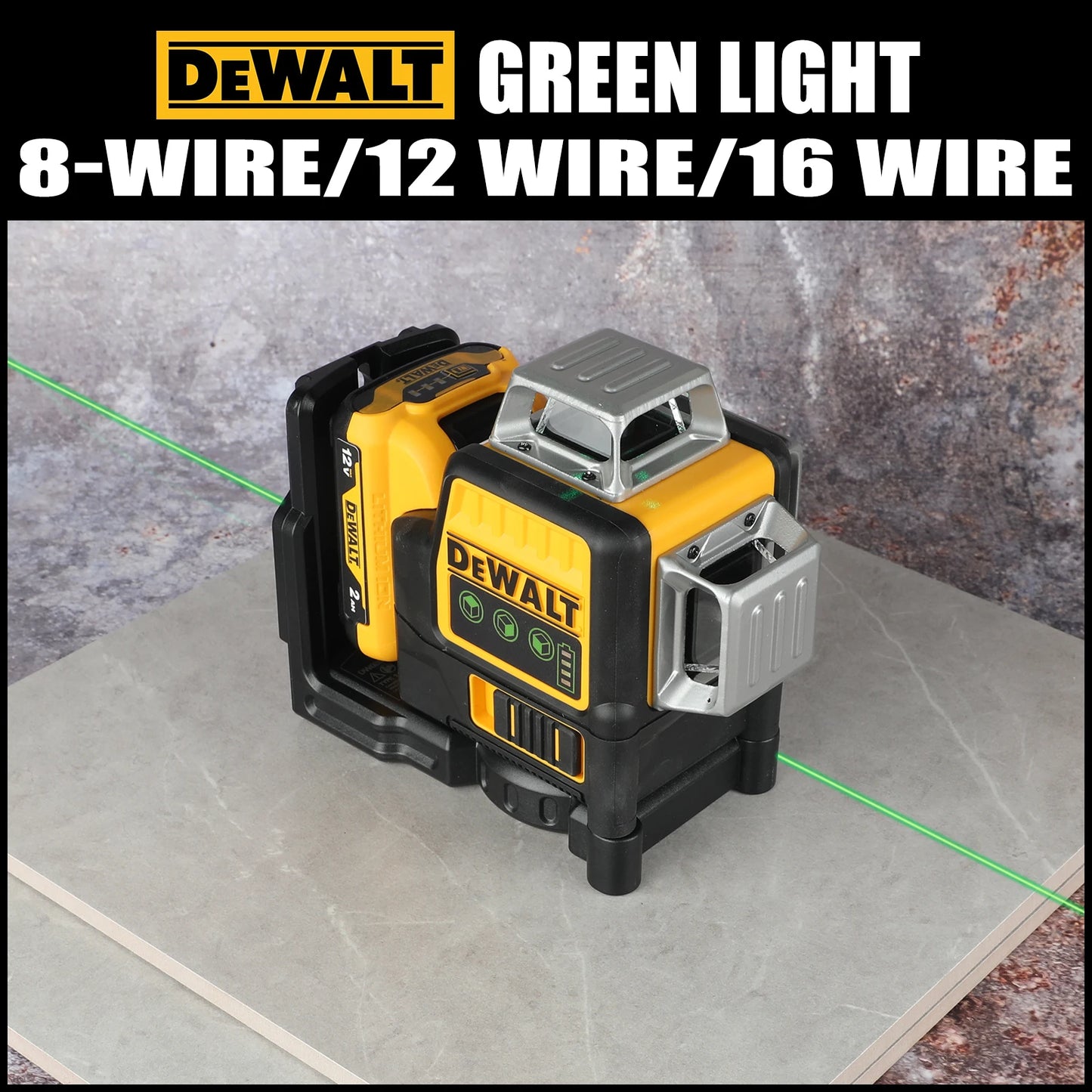 DEWALT DW089LG Laser Level 360 Degree Vertical Horizontal Projection