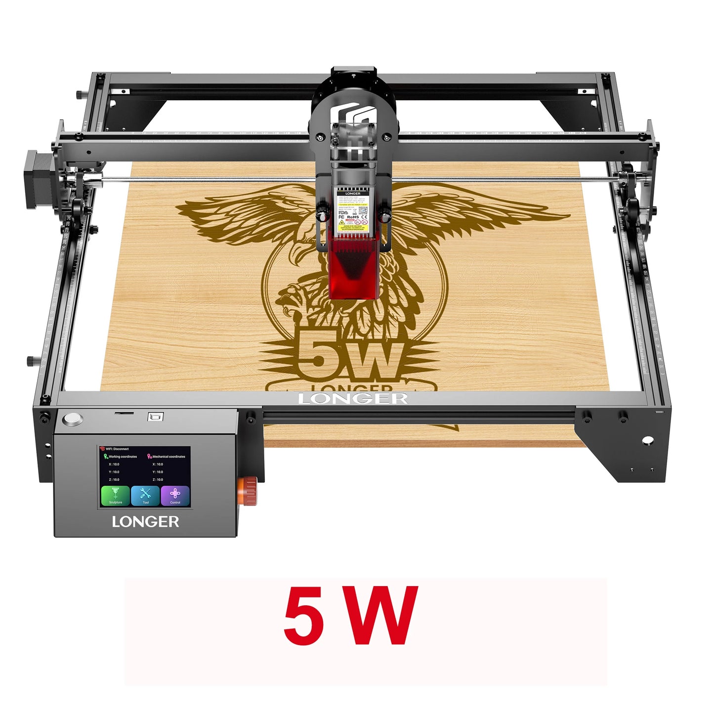Longer Laser Cutter And Engraver 20W 10W 5W With WiFi