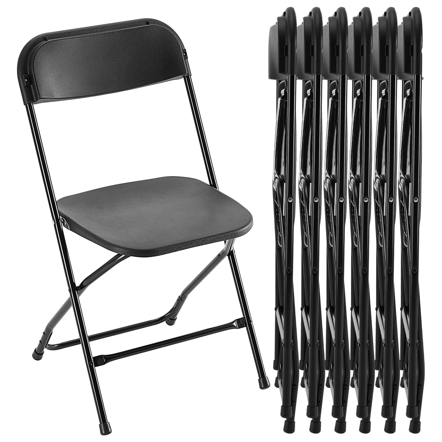 JHK Plastic Folding Chair 4/6 Pack 330 Lb Load Capacity