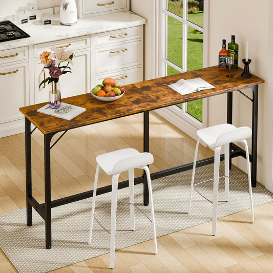 JHK Rectangular High Top Coffee Table For Living Room Decor