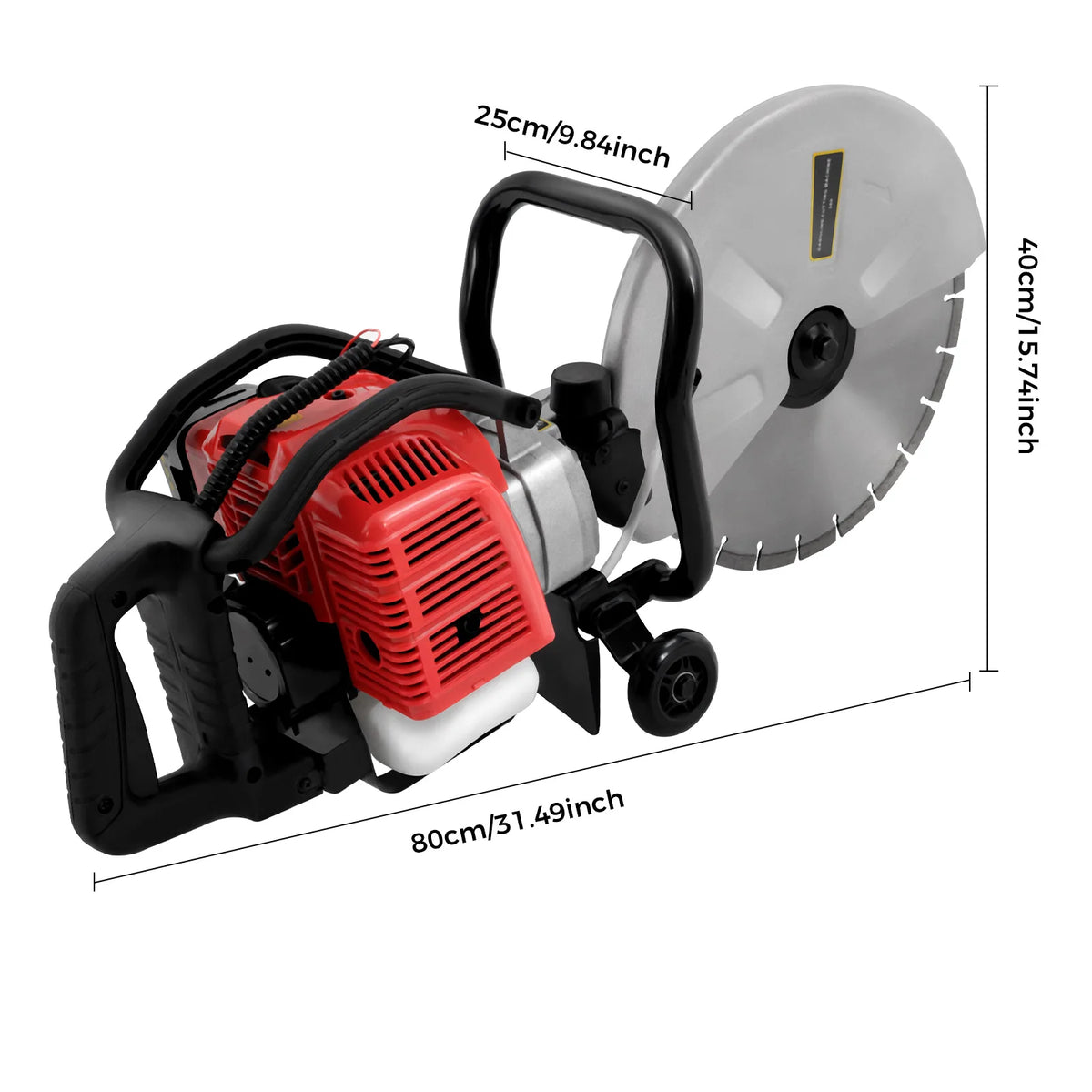 CNCEST Gas Concrete Cutting Saw 52cc 2-Stroke For Cement