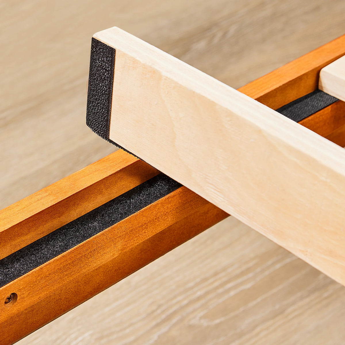 JHK Solid Wood Bed Frame With Sturdy Slats Easy Assembly