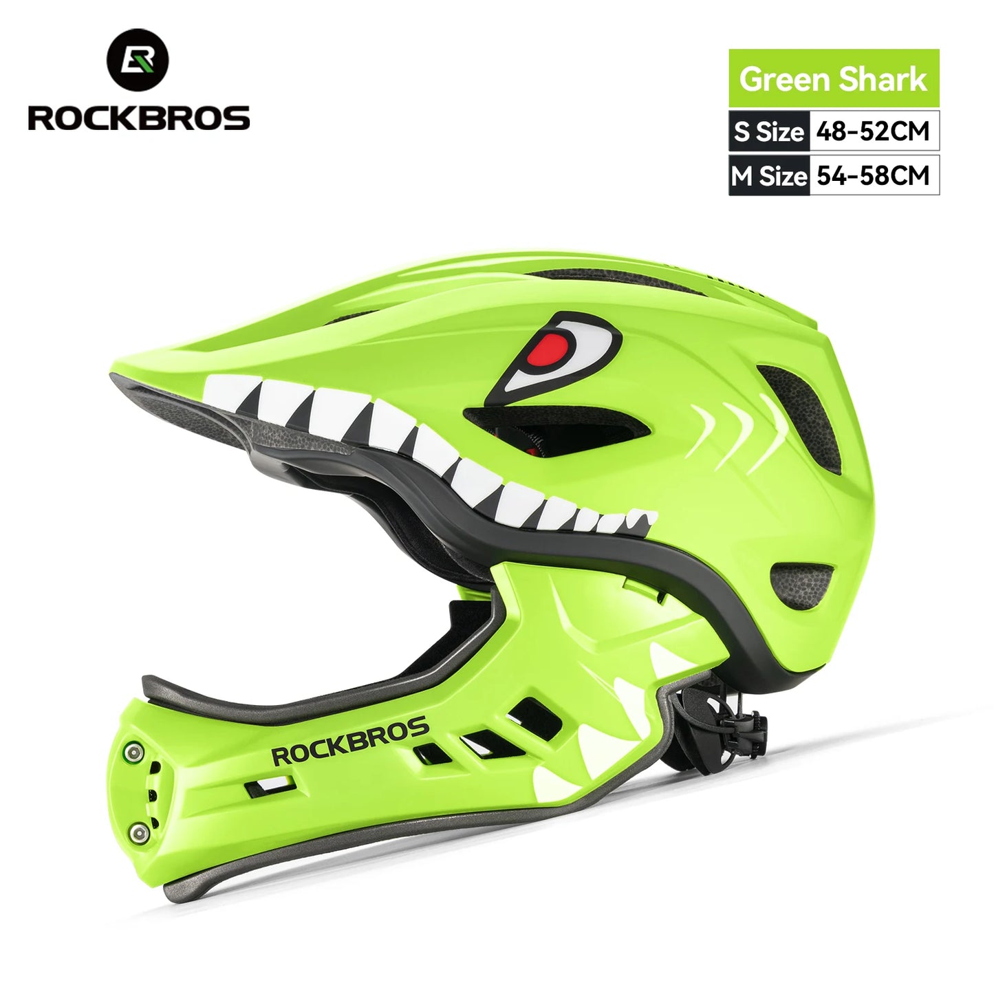 ROCKBROS Kids Detachable Full Face Cycling Helmet For Safety