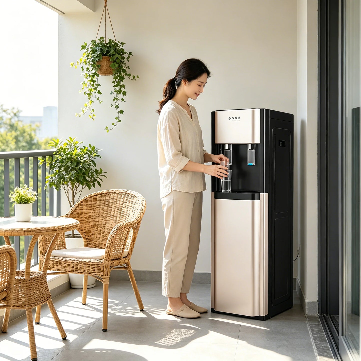 Bottom Loading Water Dispenser With 450W Heating And 70W Cooling