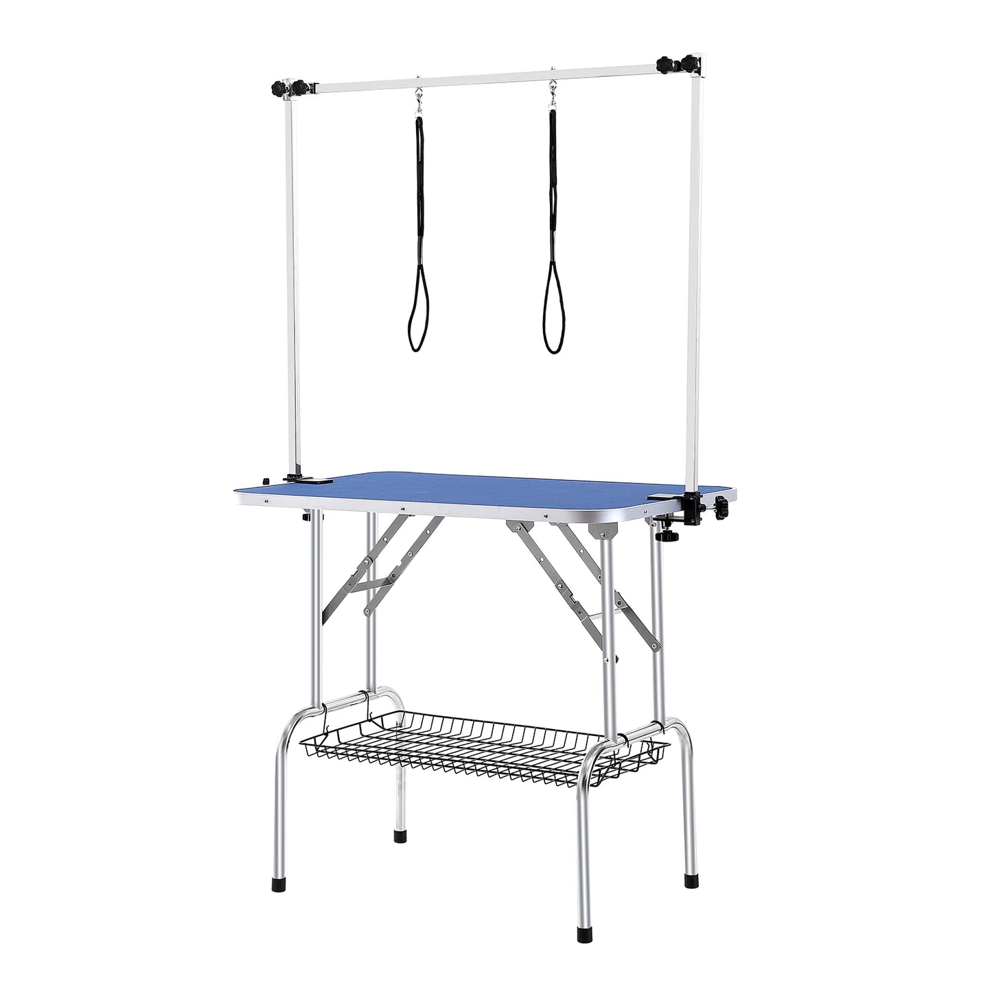 Grooming Table With Dual Arms And Clamp For Dogs Foldable