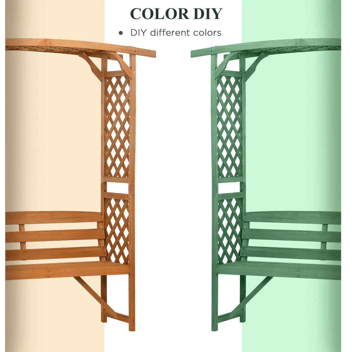 Outsunny Outdoor Patio Garden Bench for Climbing Plants