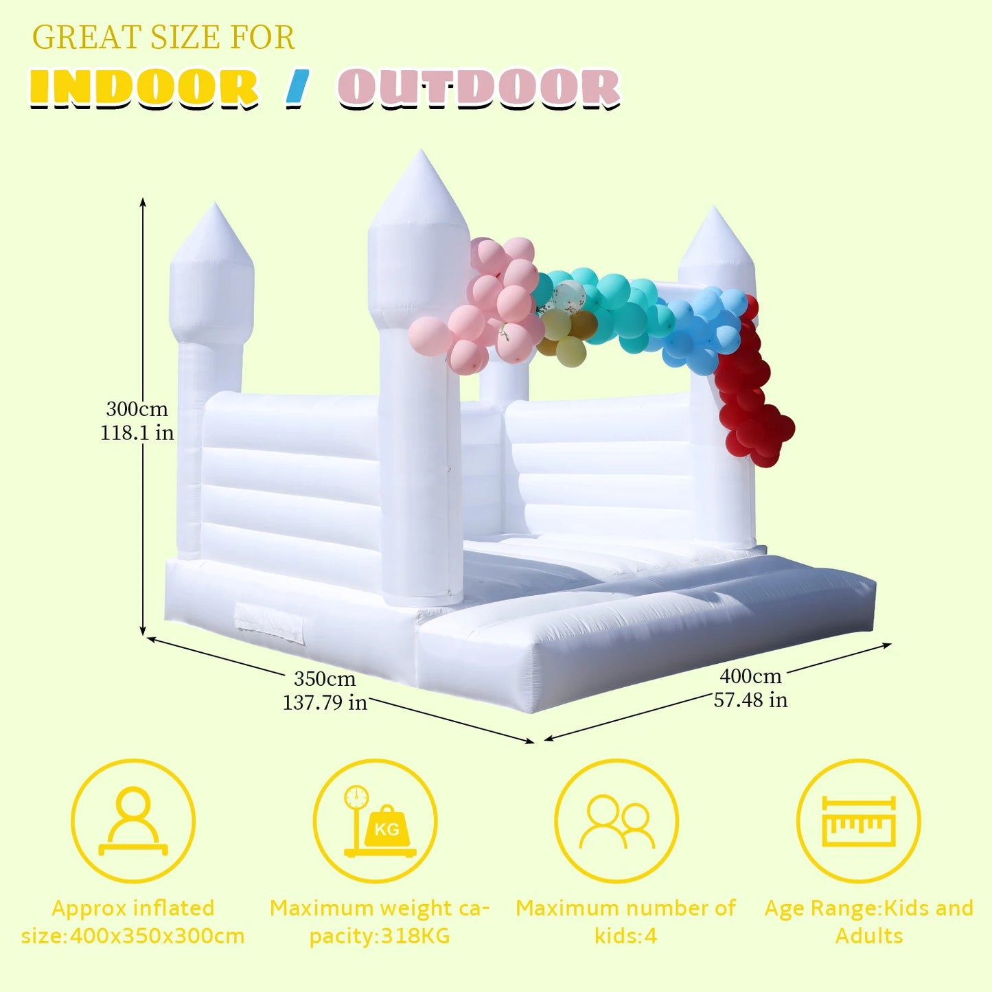 RTS Inflatable Giant Bounce House for Parties and Weddings
