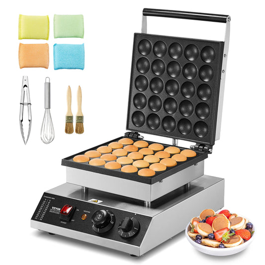 SucceBuy Electric Waffle Maker With Nonstick Surface And Temperature Control