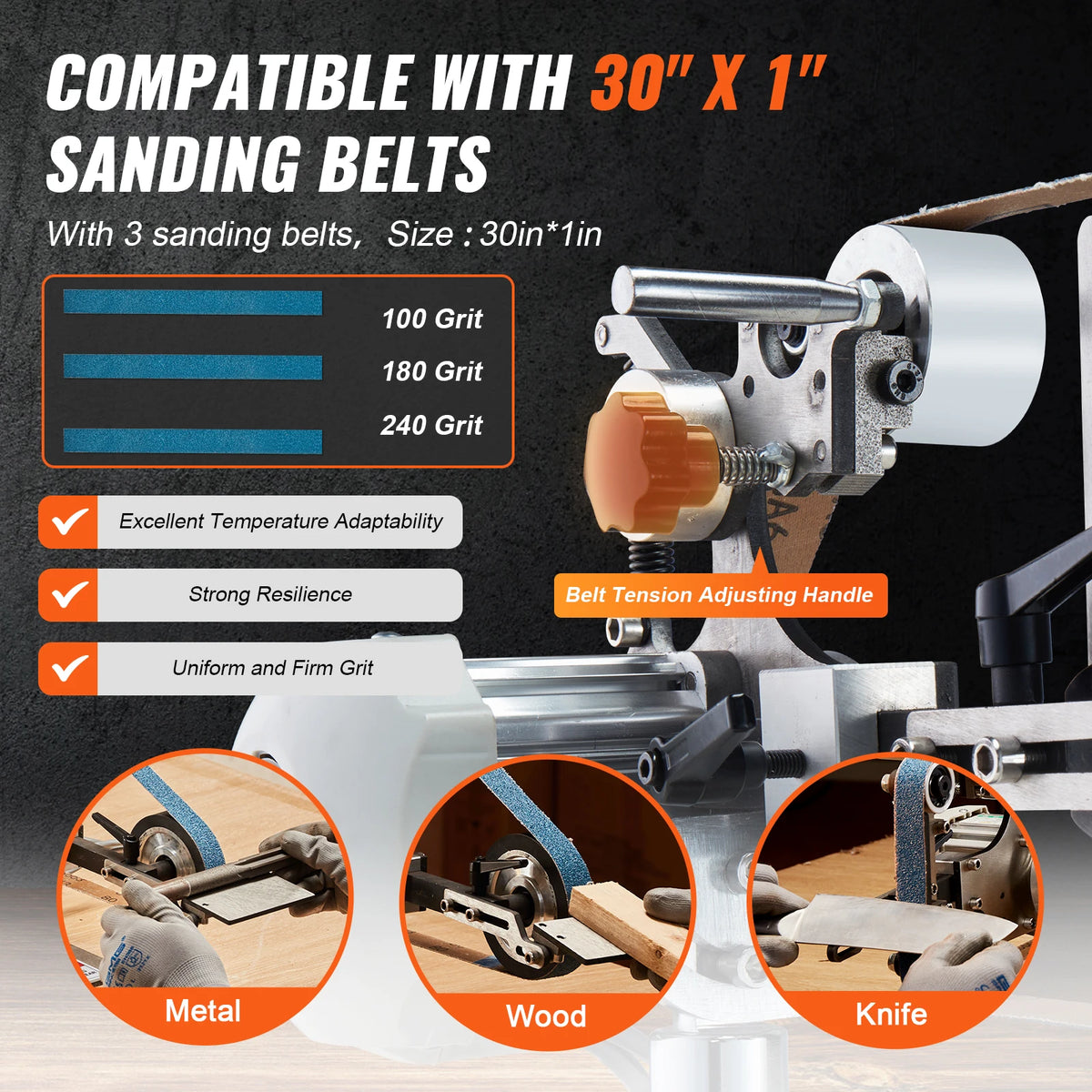SucceBuy Variable Speed Belt Grinder Sander For Metalworking