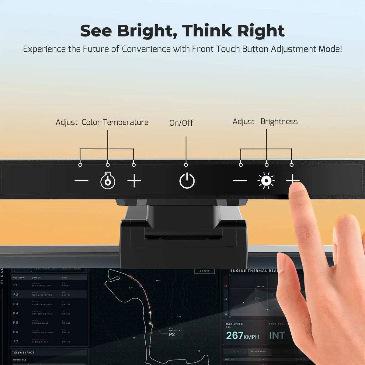 BlitzWolf Screen Monitor Light Bar With Touch Control
