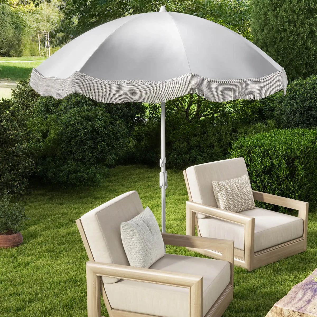 HOMASIS Patio Umbrella With Carrying Bag And Push Button Tilt