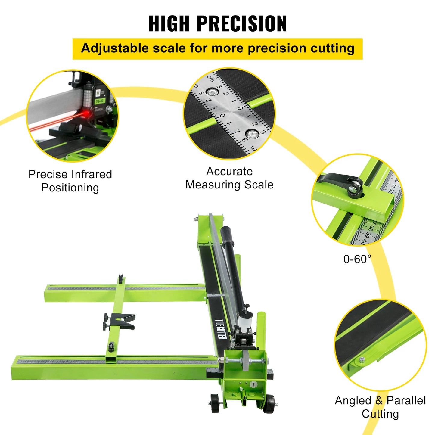 Manual Tile Cutter Infrared Laser Positioning For Porcelain Ceramic Tiles