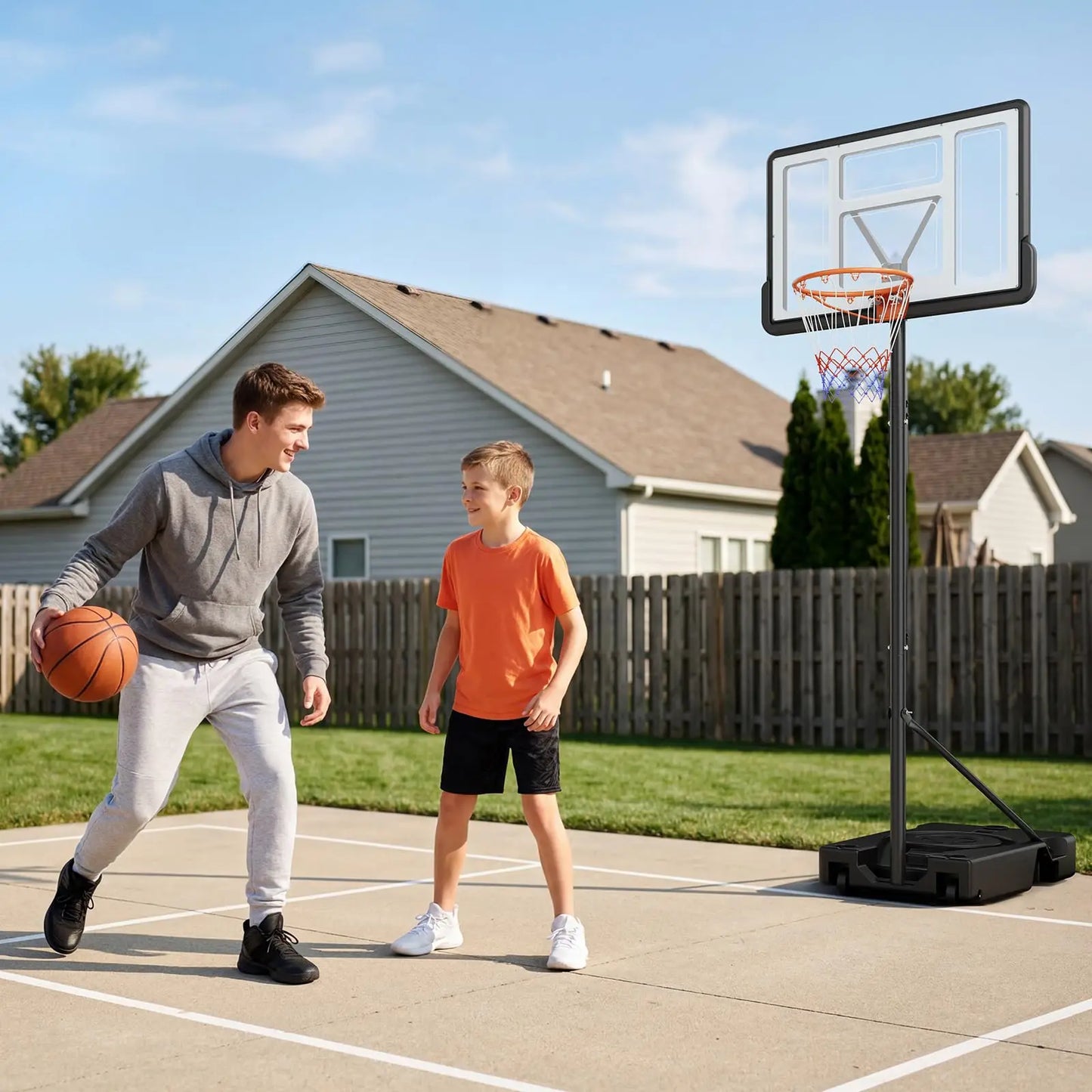 HiMISS Portable Adjustable Outdoor Basketball Hoop With Wheels