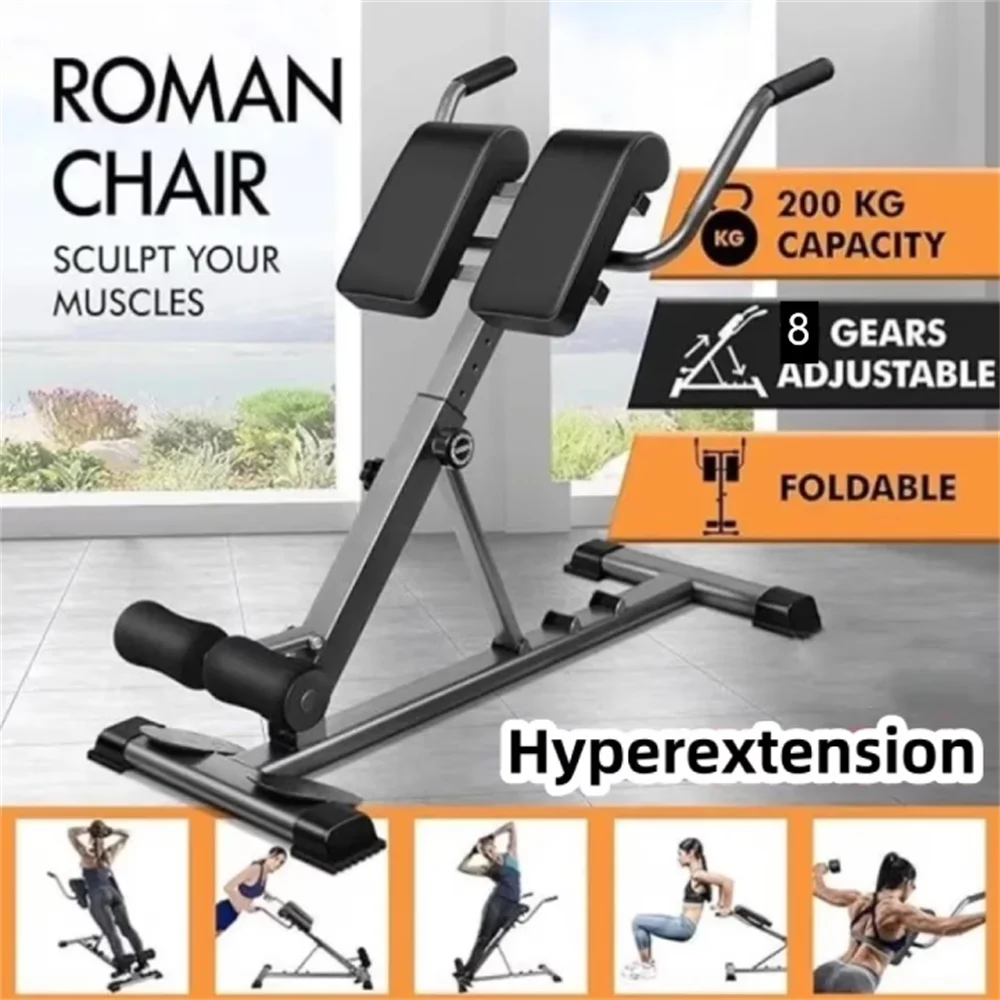 Roman Chair Back Extension Fitness Machine for Core Training