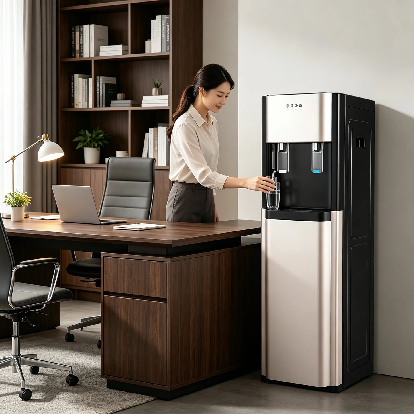 Bottom Loading Water Dispenser With 450W Heating And 70W Cooling