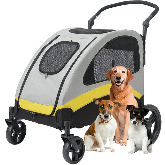 Mxl Dog Stroller Ultra Large Foldable Four Wheel Pet Jogger Cart